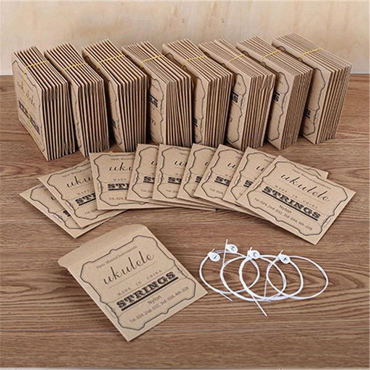 Nylon Ukulele Strings with Felt Ukulele Picks for Soprano (21 Inch)/ Concert (23 Inch)/ Tenor (26 Inch) Ukulele