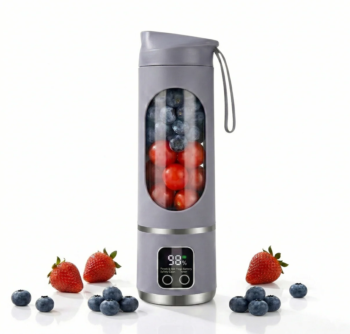 স্মার্ট পোর্টেবল ইলেকট্রিক জুসার ব্লেন্ডার - LED ডিসপ্লে সহ রিচার্জেবল পার্সোনাল স্মুদি মেকার